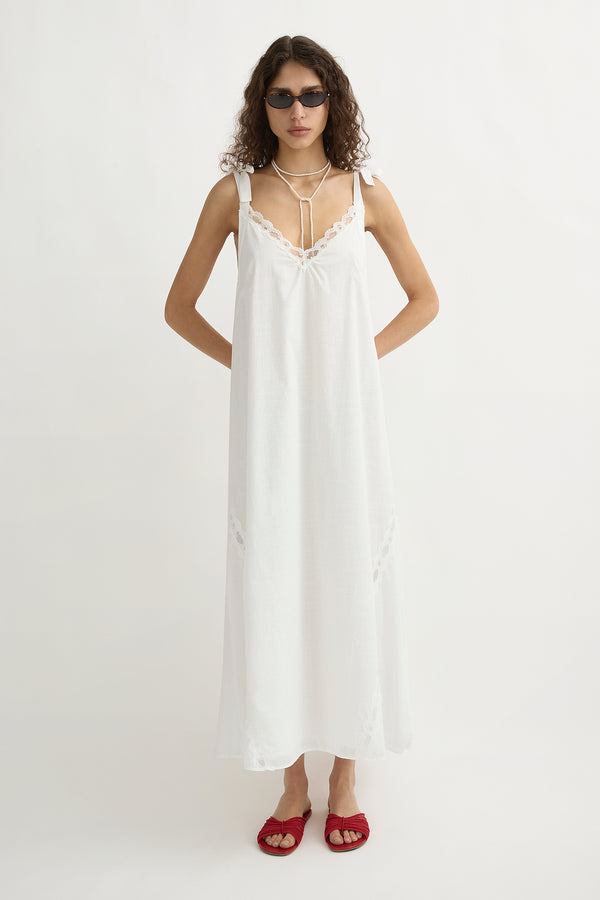 MARILYN SHIFT DRESS - VINTAGE WHITE