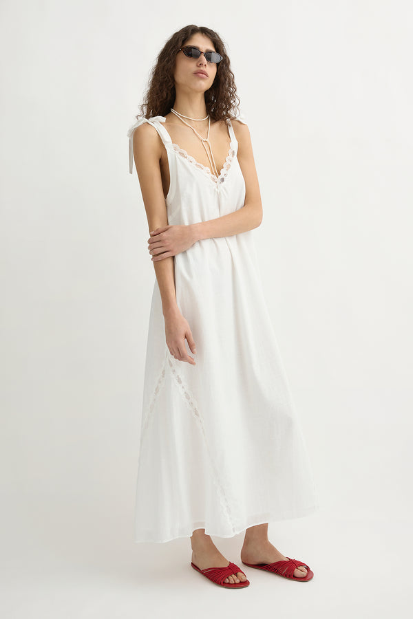 MARILYN SHIFT DRESS - VINTAGE WHITE