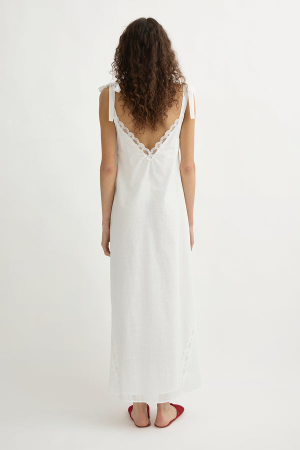 MARILYN SHIFT DRESS - VINTAGE WHITE