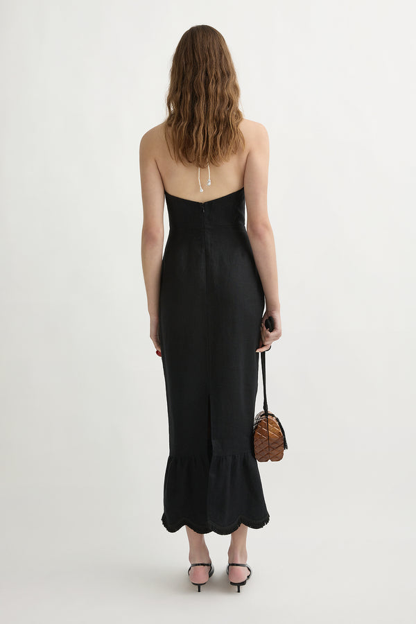 ESSIE STRAPLESS DRESS - BLACK