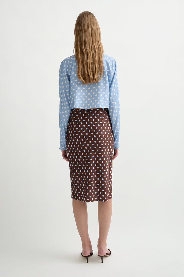 LEO SKIRT - CHOCOLATE POLKA DOT