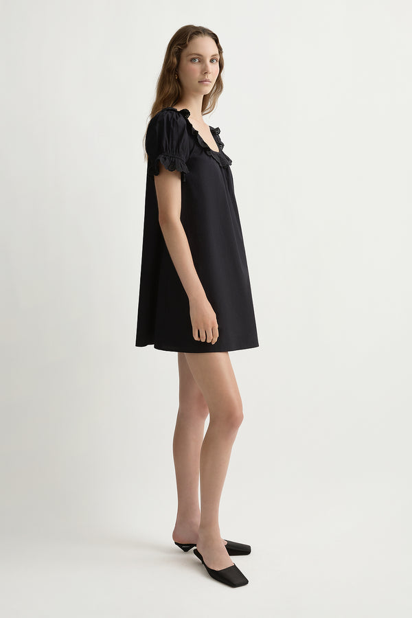 EZRA SHIFT DRESS - BLACK