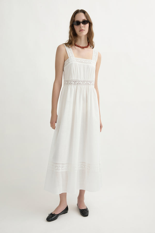 DAPHNE DRESS - VINTAGE WHITE