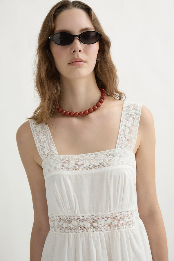 DAPHNE DRESS - VINTAGE WHITE