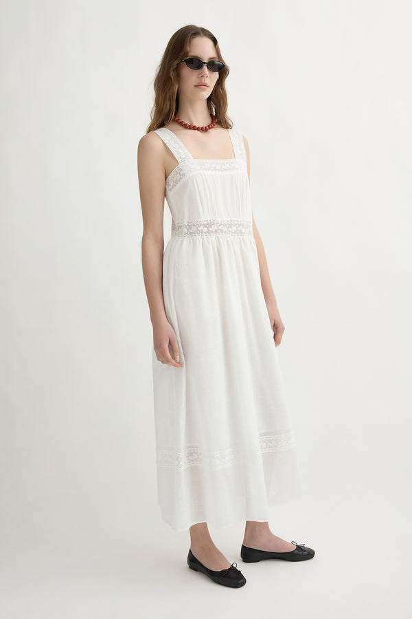 DAPHNE DRESS - VINTAGE WHITE