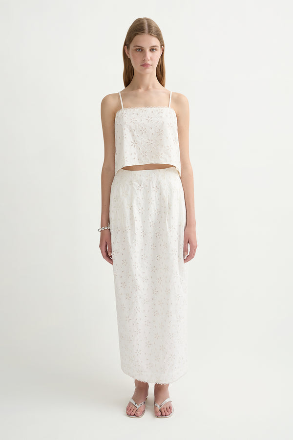 SALMA SKIRT - VINTAGE WHITE