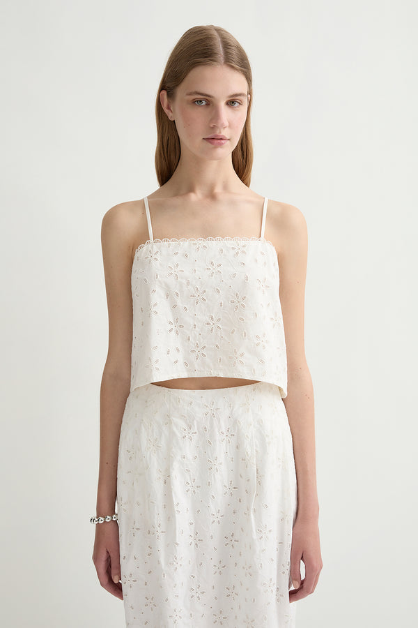 SALMA TOP - VINTAGE WHITE