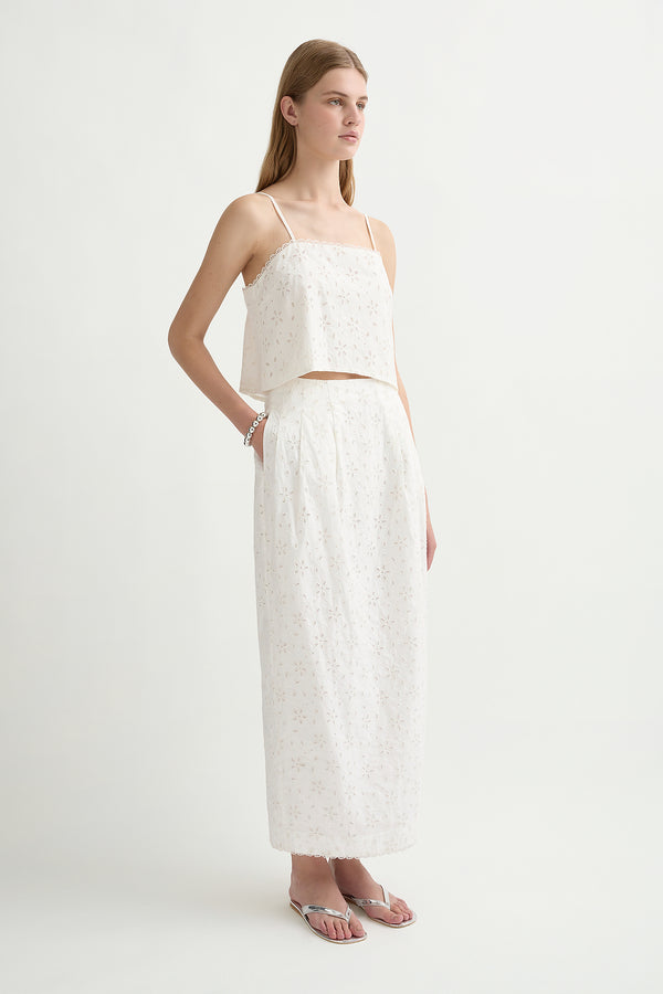 SALMA SKIRT - VINTAGE WHITE