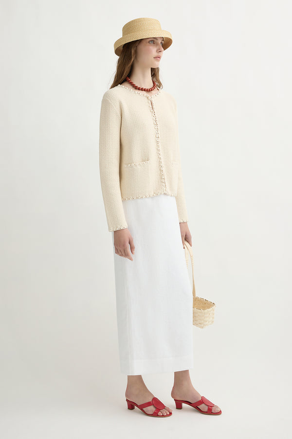 EMMA PENCIL SKIRT - IVORY