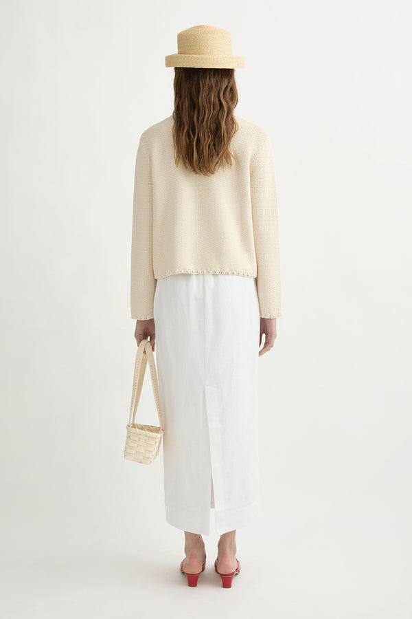 EMMA PENCIL SKIRT - IVORY