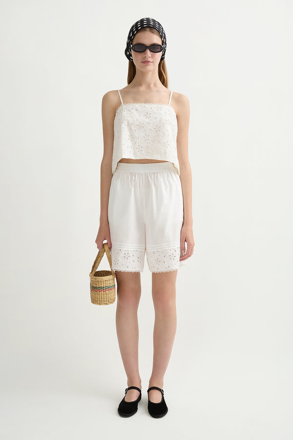 SALMA BERMUDA SHORT - VINTAGE WHITE