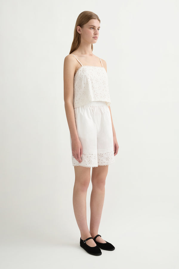 SALMA BERMUDA SHORT - VINTAGE WHITE