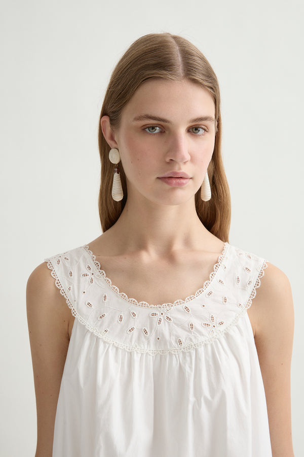 SALMA MINI DRESS - VINTAGE WHITE