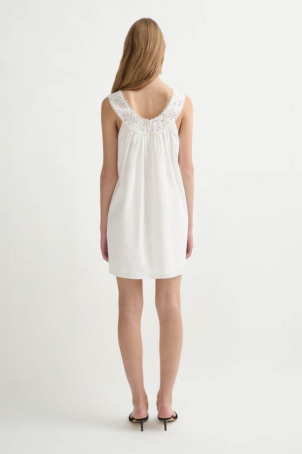 SALMA MINI DRESS - VINTAGE WHITE