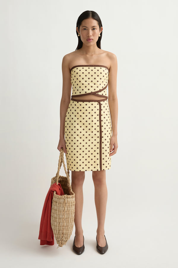 BOWIE SKIRT - VANILLA/CHOC