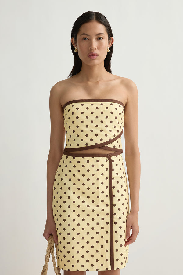 BOWIE SKIRT - VANILLA/CHOC