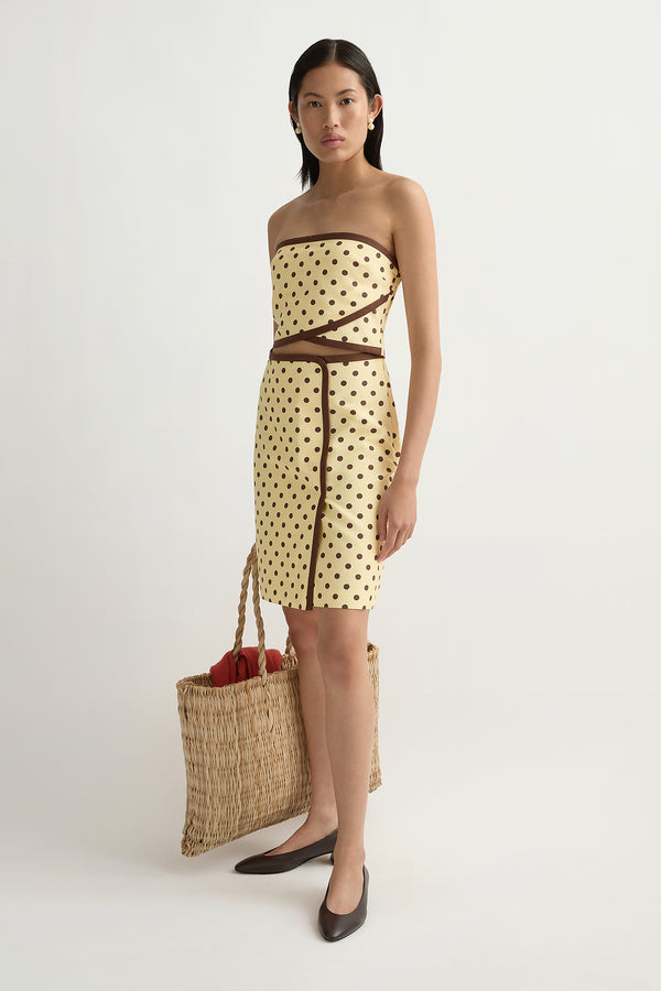 BOWIE SKIRT - VANILLA/CHOC