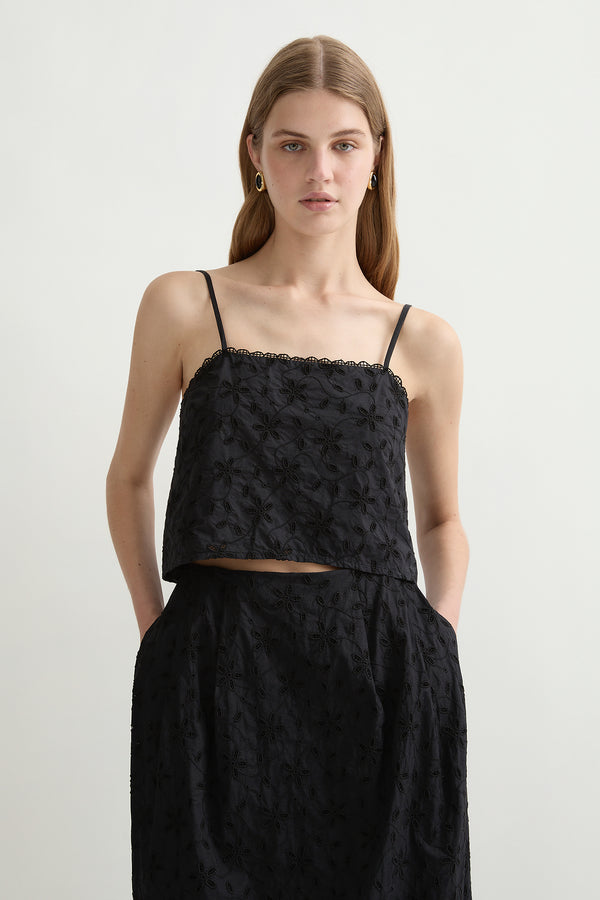 SALMA TOP - BLACK