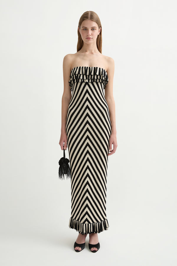 MILES DRESS - CREAM & BLACK