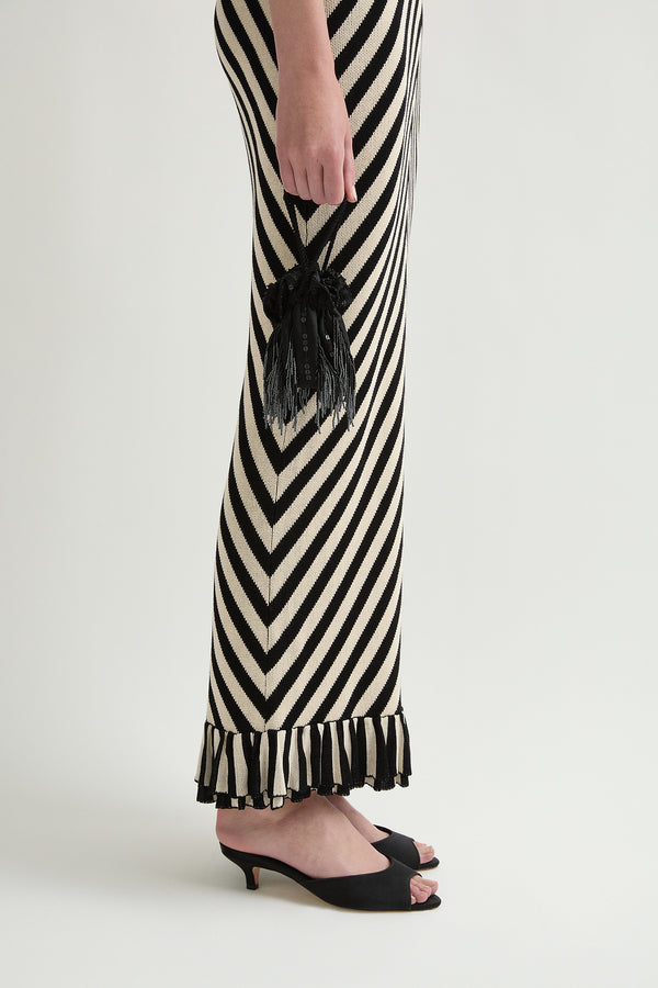 MILES DRESS - CREAM & BLACK