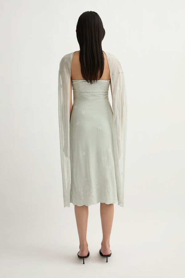 COVE STRAPLESS DRESS - SEAFOAM