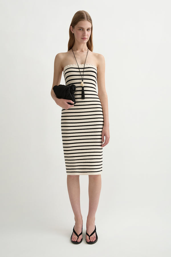HENRY DRESS - CREAM & BLACK