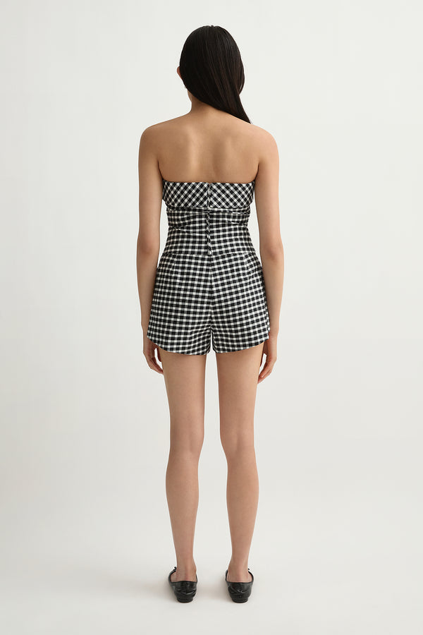 CHIARA STRAPLESS TOP - BLACK/WHITE