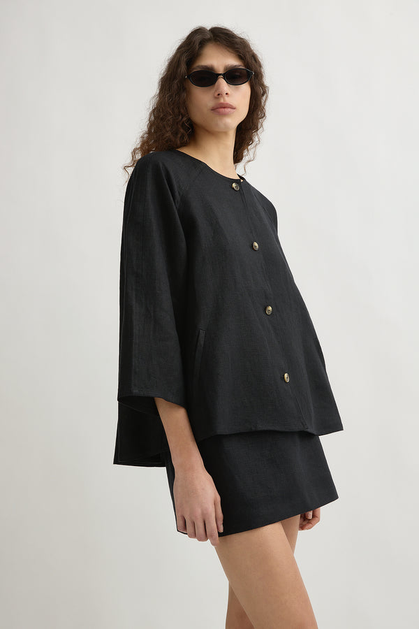 OLIVIA BLOUSE - BLACK