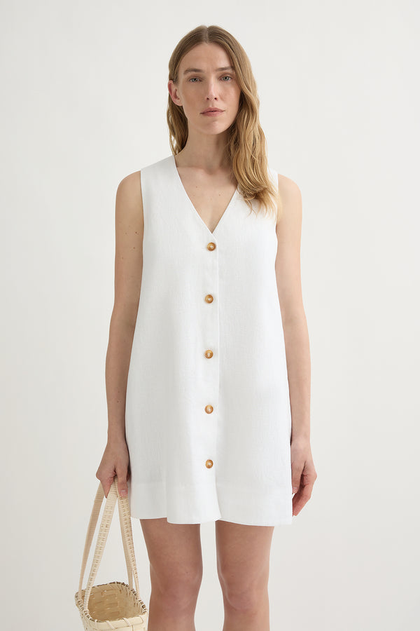 NANCY MINI DRESS - IVORY