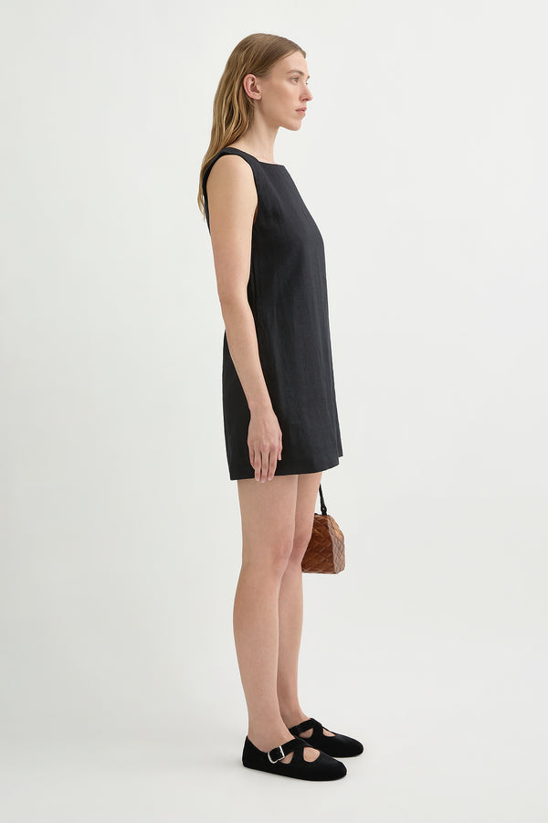 EMMA SHIFT DRESS - BLACK