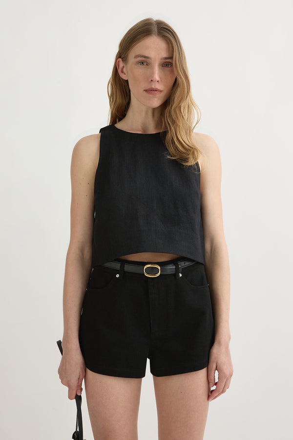 POPPY TOP - BLACK