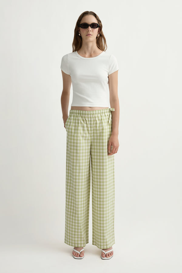 WENDY PANT - PEAR GINGHAM