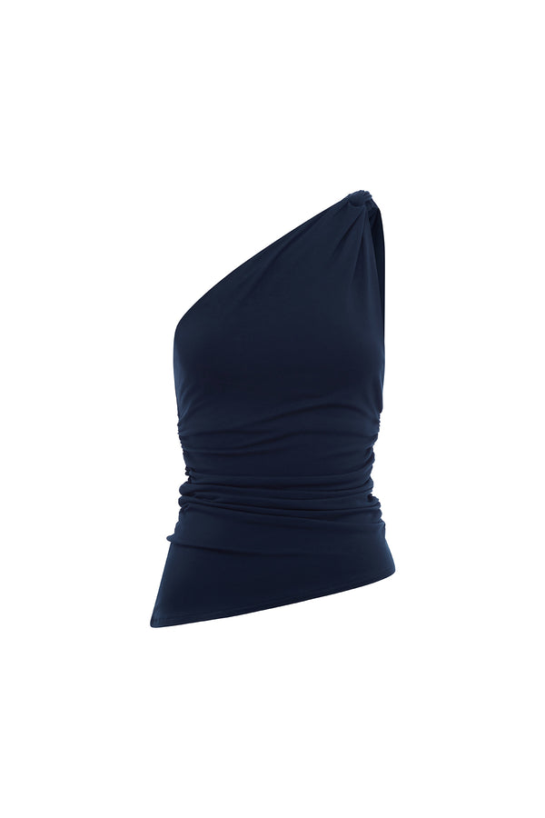 SASHA ONE SHOULDER TOP - ROYAL BLUE