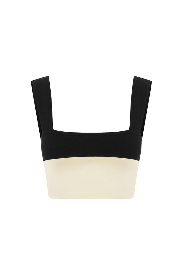 THEO CROP TOP - BLACK STRIPE