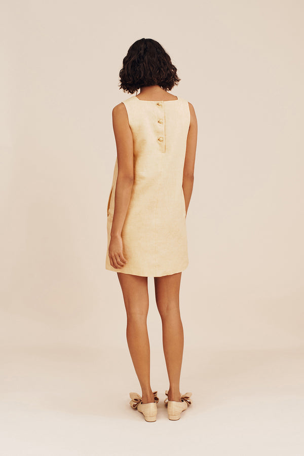 RIO SHIFT DRESS - DUSTY CITRON