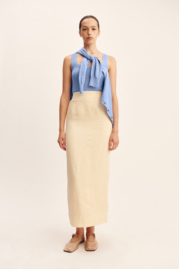 EMMA PENCIL SKIRT - DUSTY CITRON