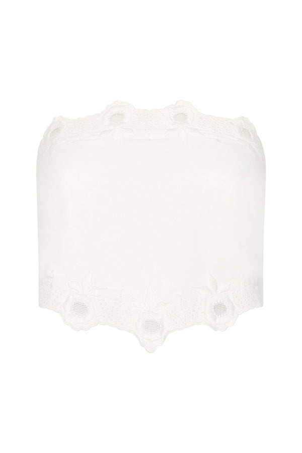 ANTOINETTE TIE TOP - VINTAGE WHITE