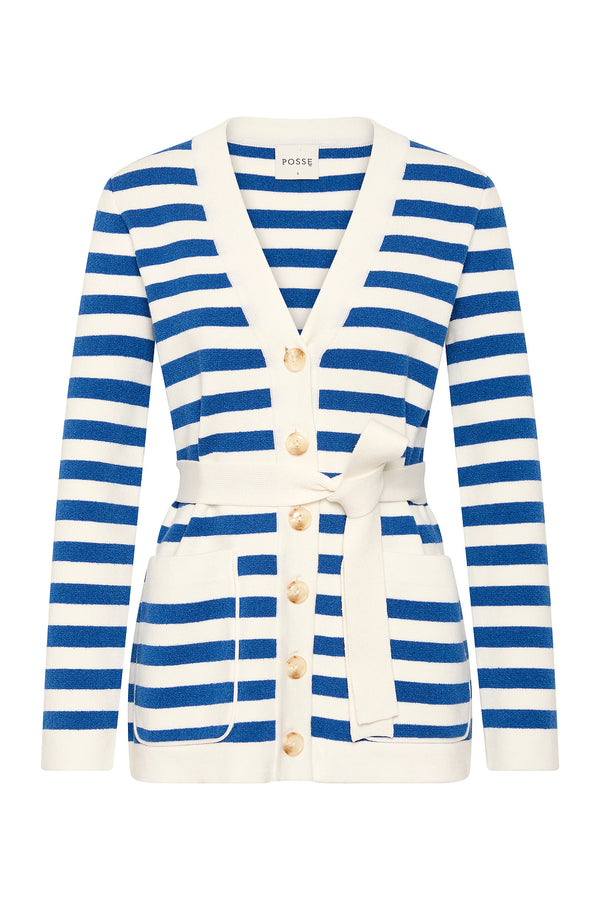 ARI CARDIGAN - BLUE STRIPE