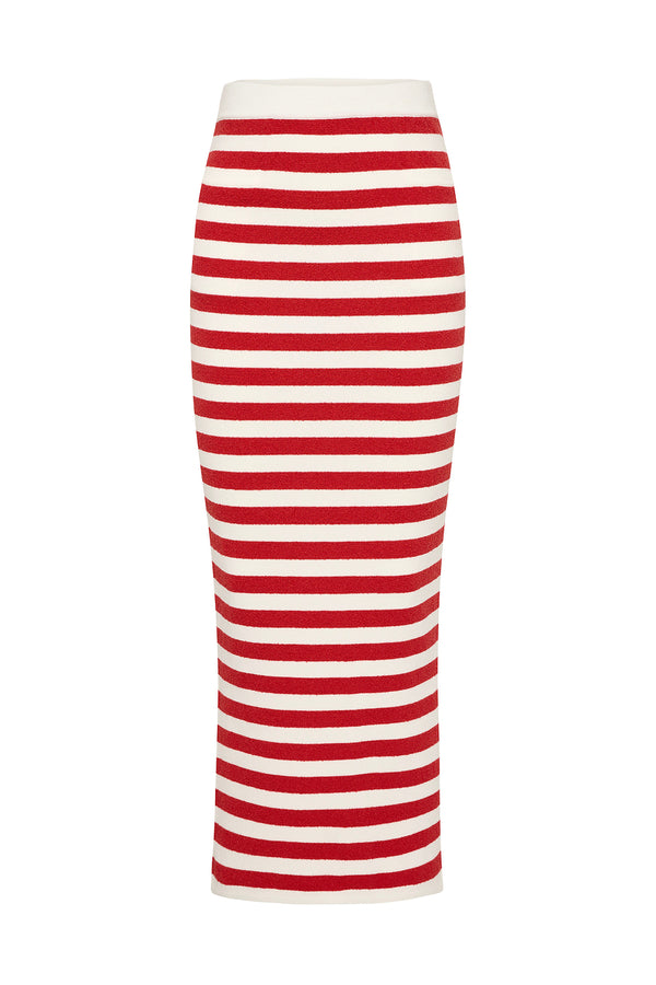 ARI SKIRT - CORAL STRIPE