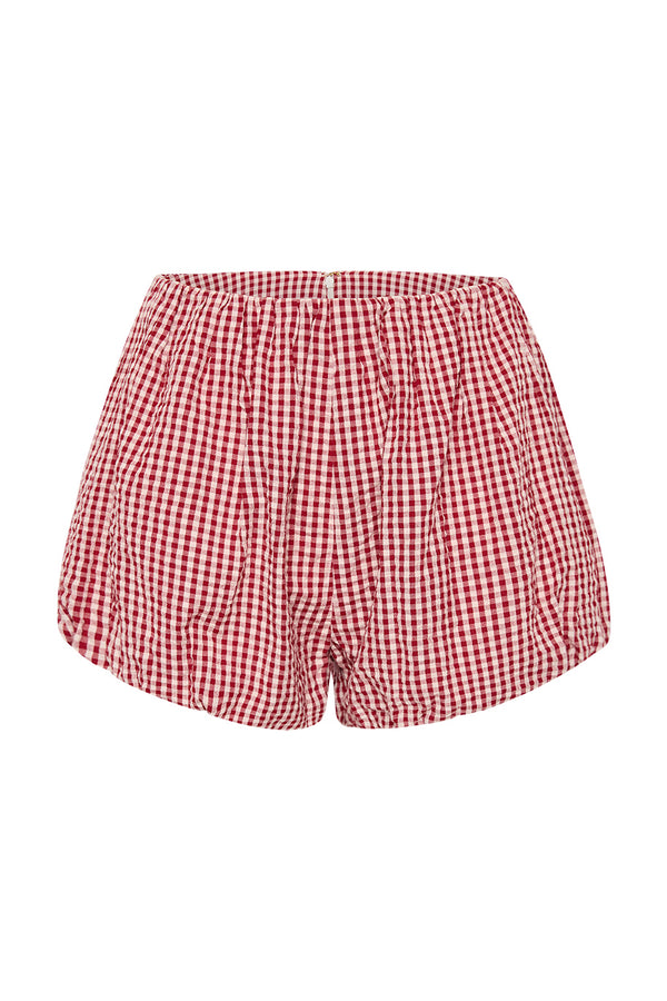 AURELIA SHORT - RED GINGHAM