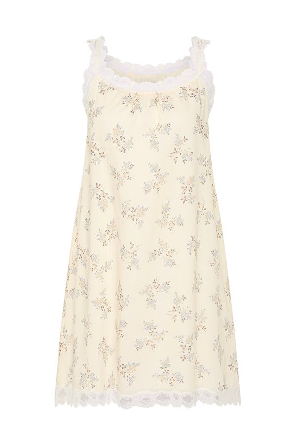 ELODIE MINI DRESS - BLUE BLOOMS
