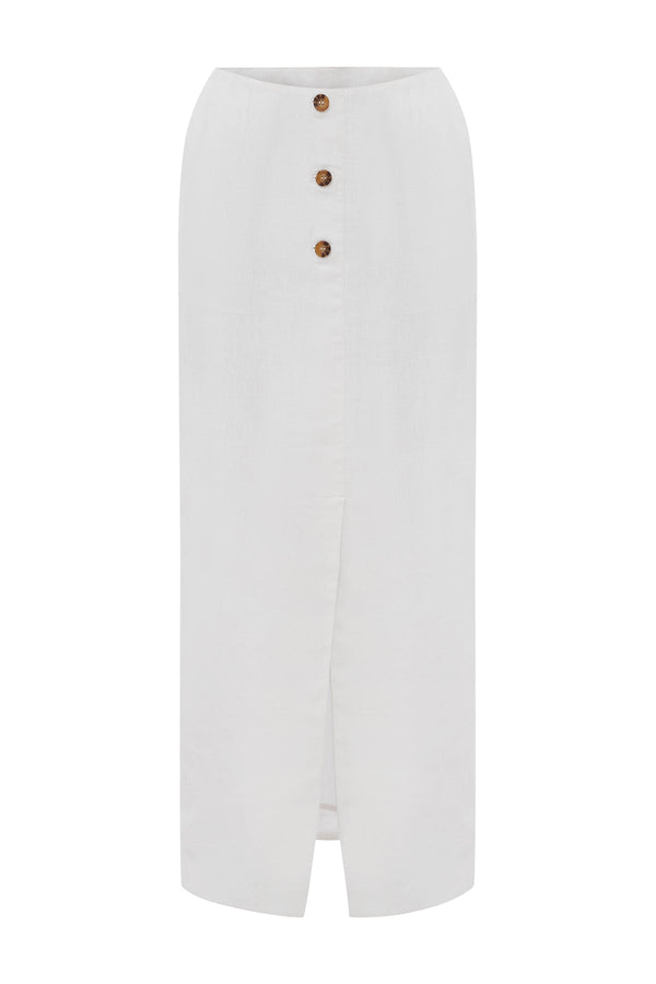 GIGI COLUMN SKIRT - IVORY