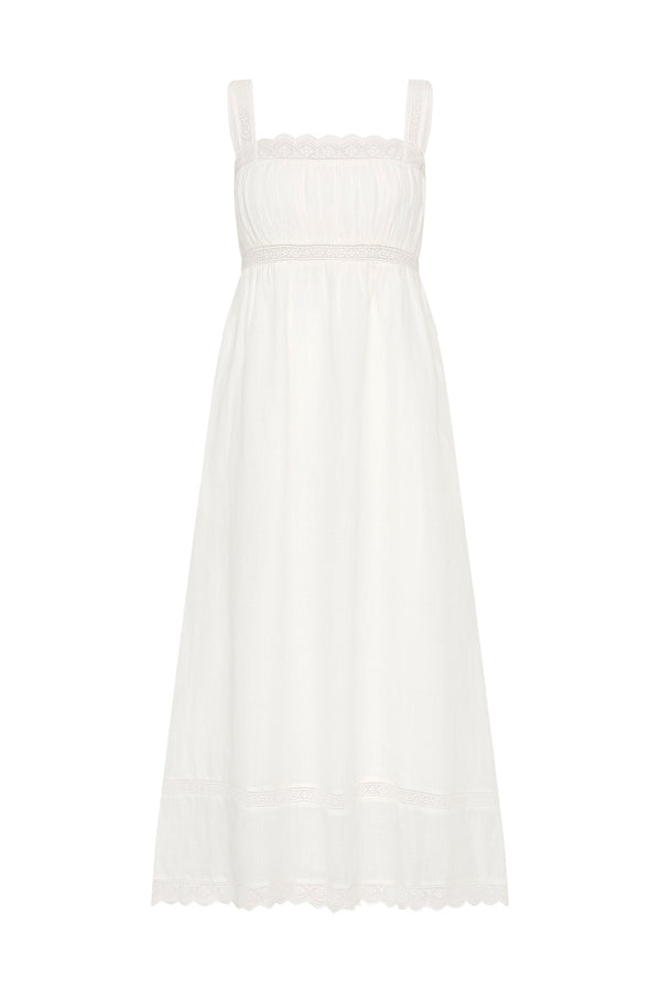GRACE SHIFT DRESS - VINTAGE WHITE