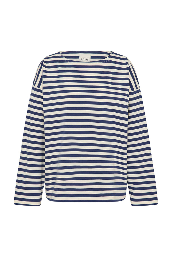 HAISLEY TOP - NAVY STRIPE