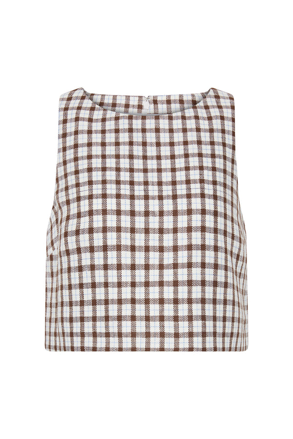 JOY TOP - CHOCOLATE PLAID