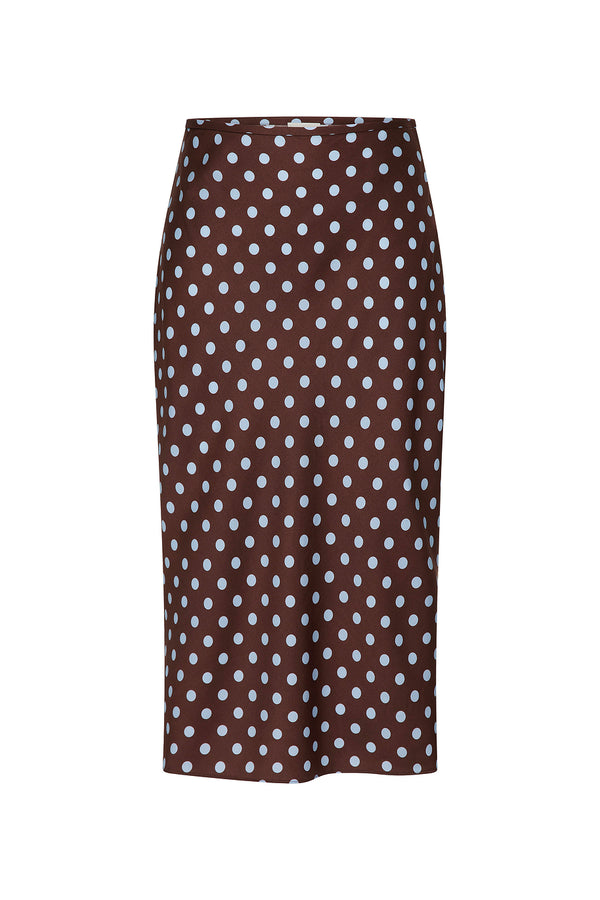 LEO SKIRT - CHOCOLATE POLKA DOT