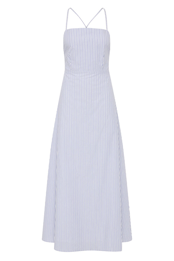 LORI DRESS - BLUE STRIPE
