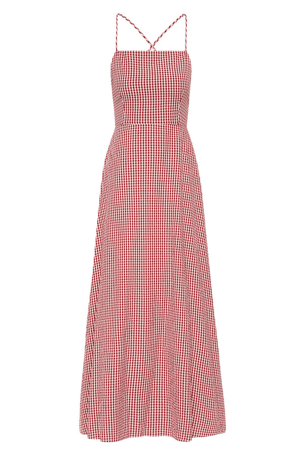 LORI DRESS - RED GINGHAM