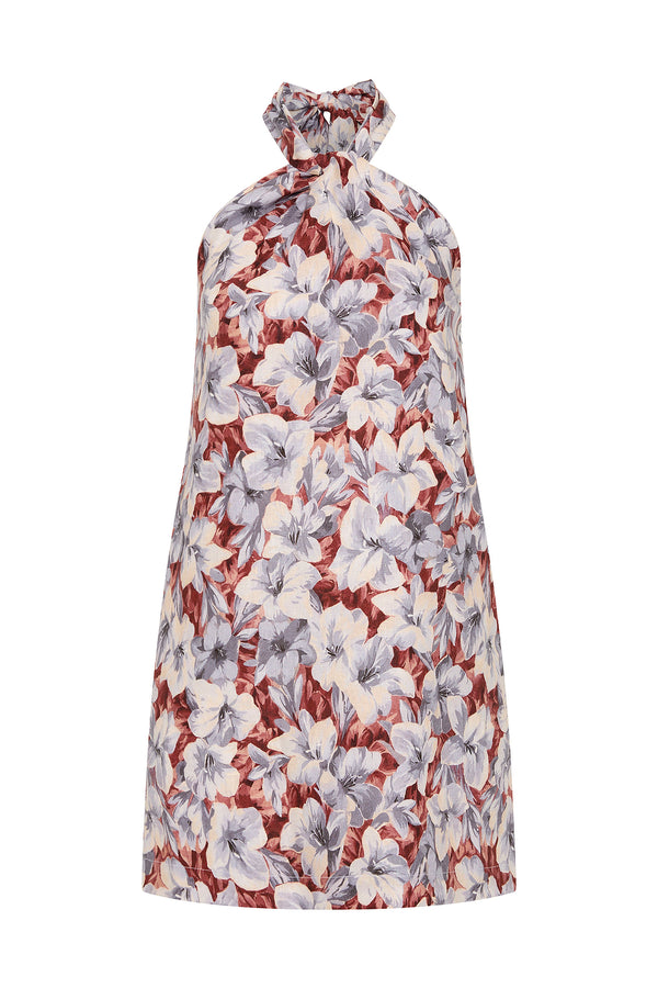 LUNA HALTER MINI DRESS - LILY GARDEN