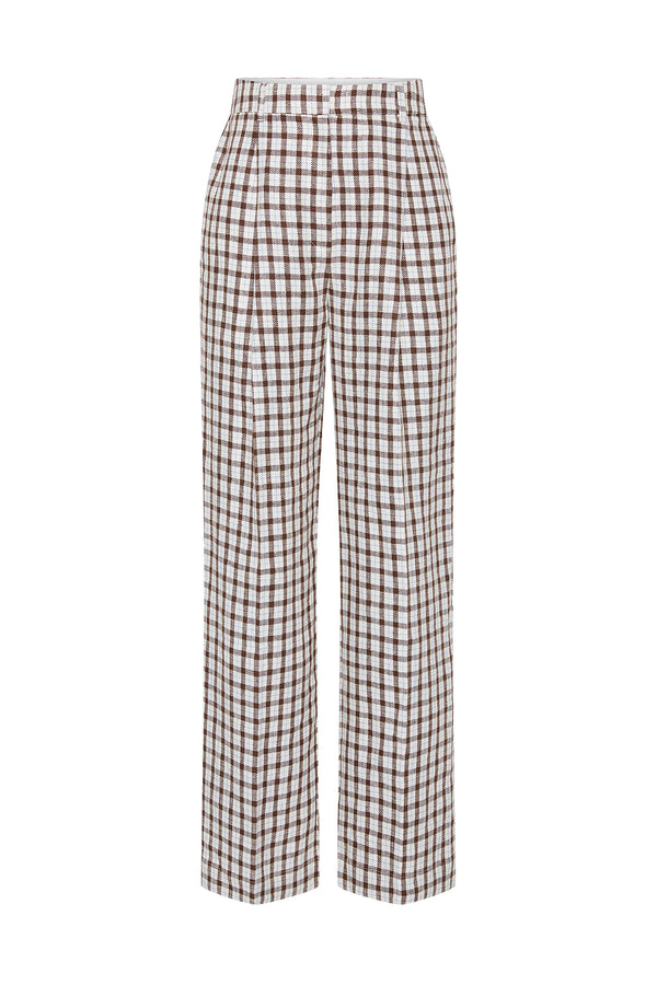 MACKENZIE TROUSER - CHOCOLATE PLAID